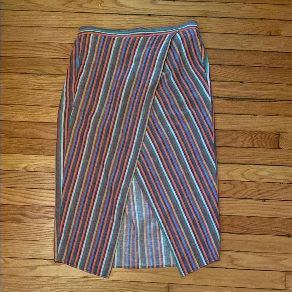 Madewell multi colored Asymmetrical Wrap like Skirt